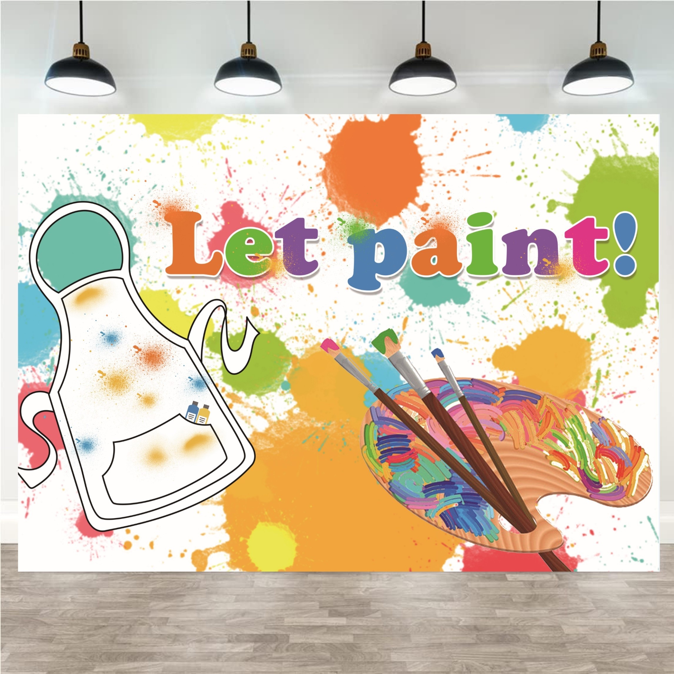 Colorful Graffiti Splash Paint Backdrop For Birthday Parties - Temu