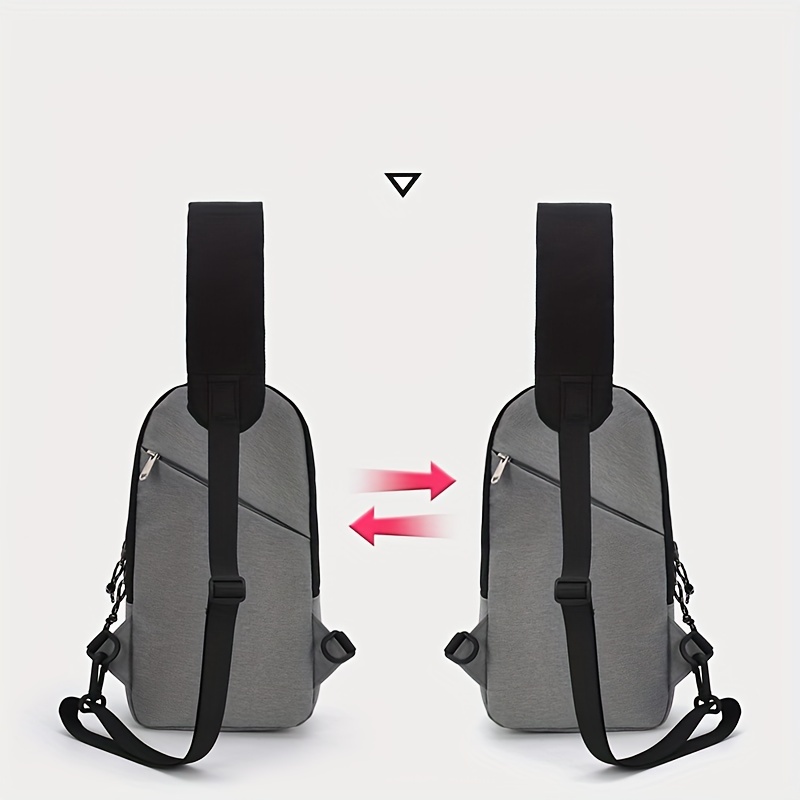 Colorblock Sling Bag Zipper Crossbody Bag