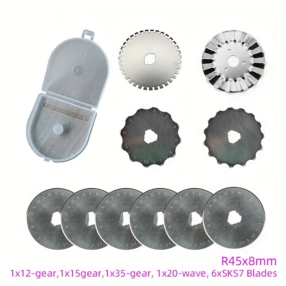 20 Pieces 45 mm Wave Rotary Blade Replacement Cutter Pinking Refill Blades  Wavy Circular Edge Blade for Quilting Scrapbooking Sewing Cutting Paper  Cloth Fabric Arts Crafts Tools