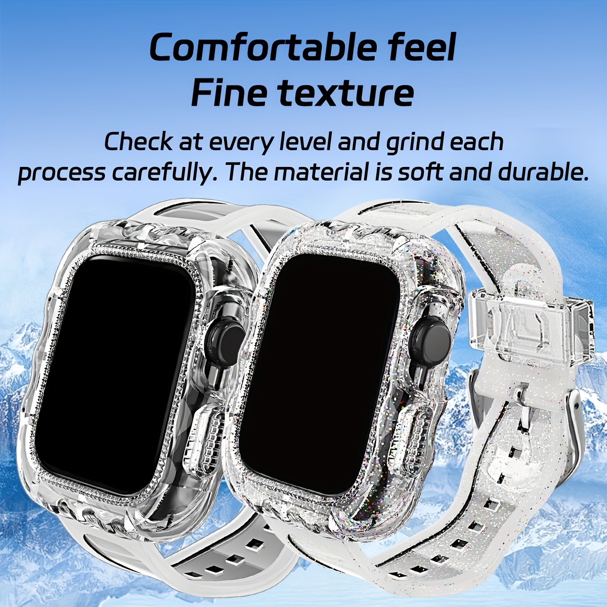 Transparent Big Wave Smart Watch Band For Men And Women, Suitable