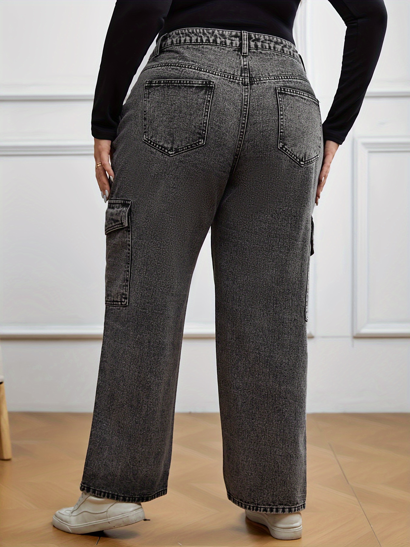 Teen Girl Flap Pocket Side Cargo Jeans