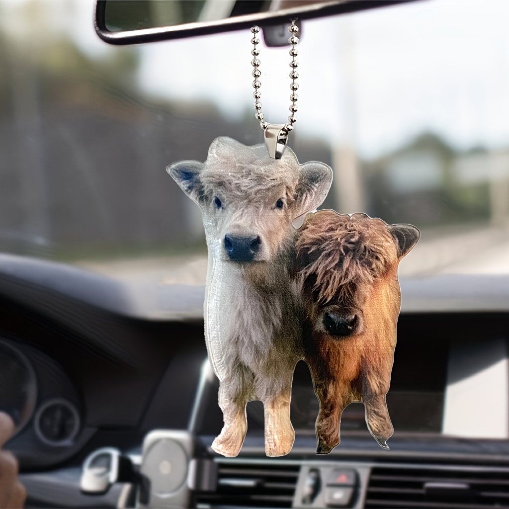 Baby Highland Cow Keychain