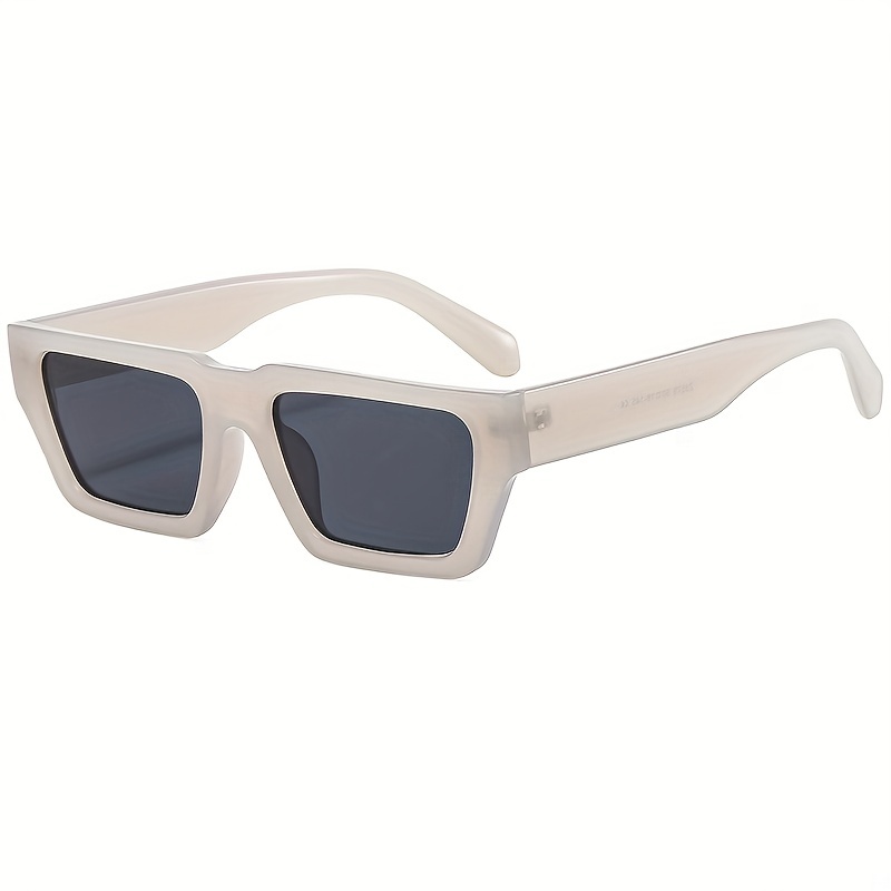 Men's Square Small Frame Sunglasses with Anti-Stress Case