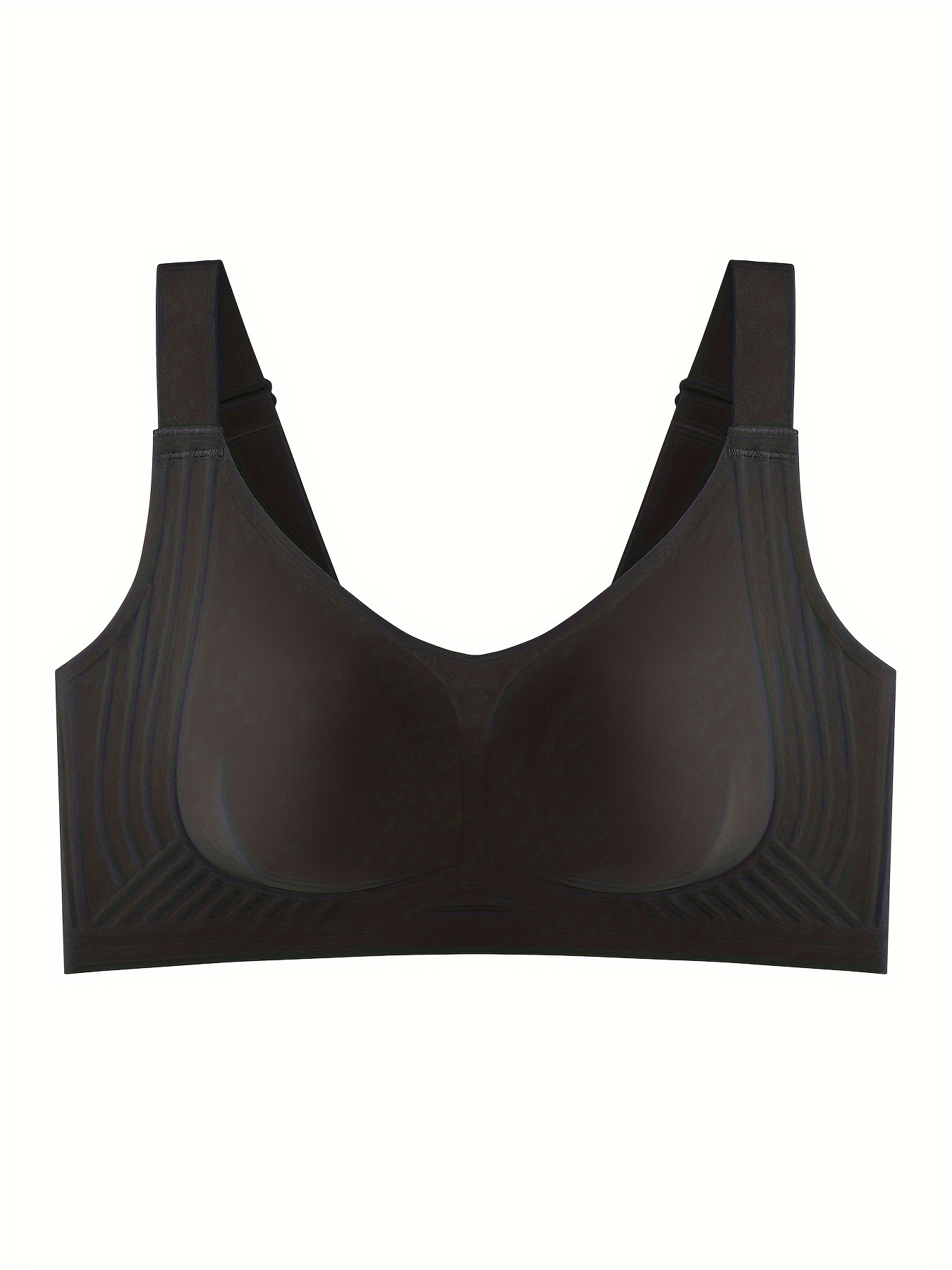 Simple Solid Bralette Bra Seamless Wireless Removable Padded