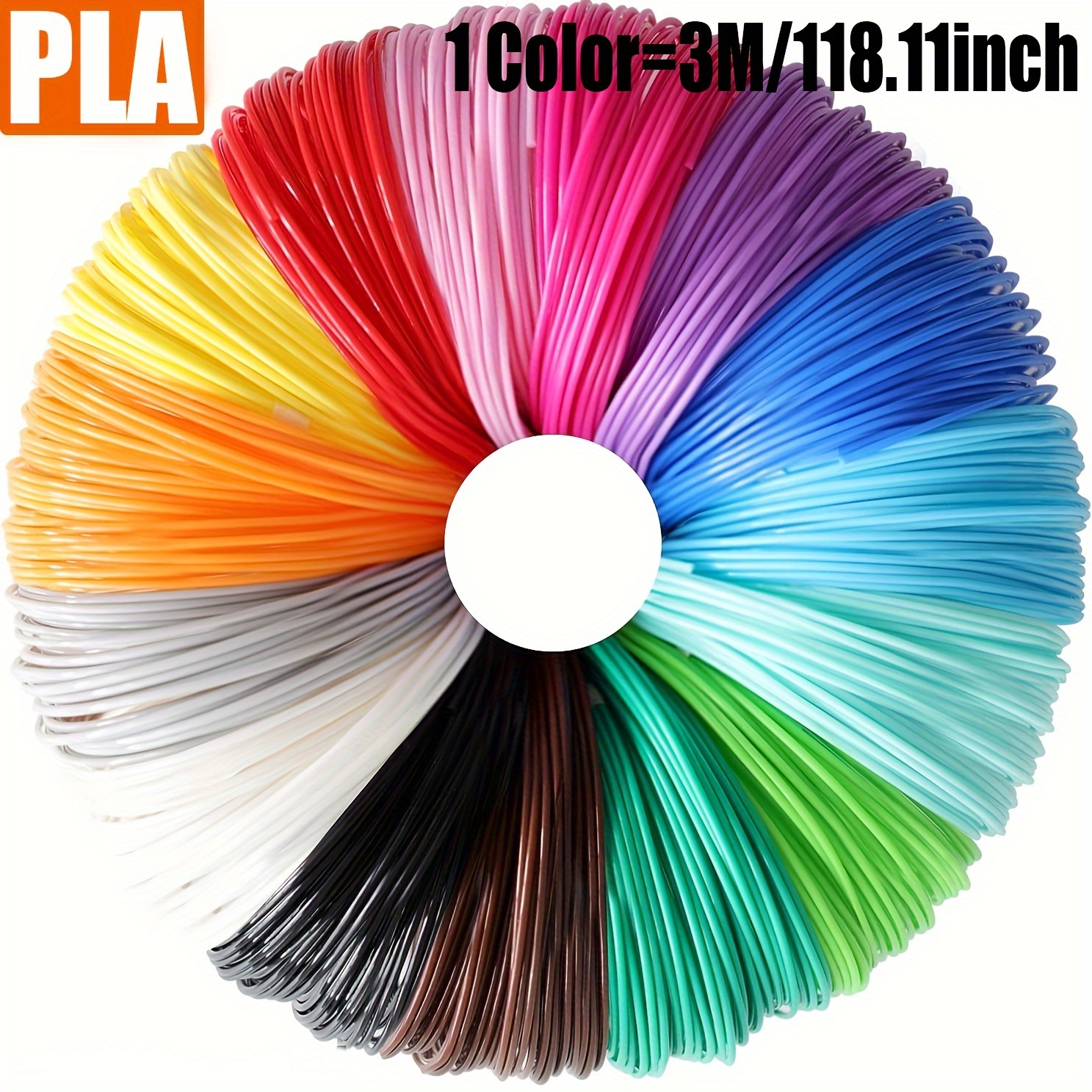 pack 5 x 5 m recharge stylo 3d pla 1.75mm