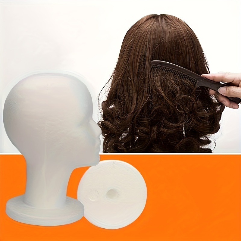 Canvas Head For Wigs Salon Styling Head With Mount Hole For - Temu