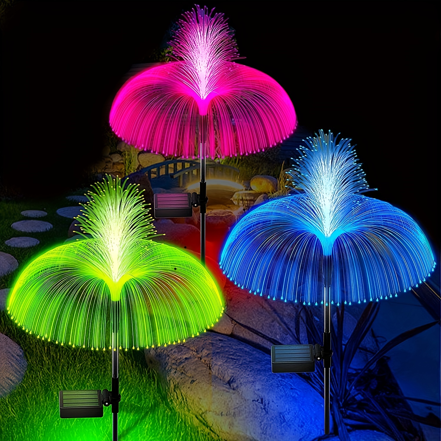 Garden Solar powered Led Fireworks Lamp! - Temu