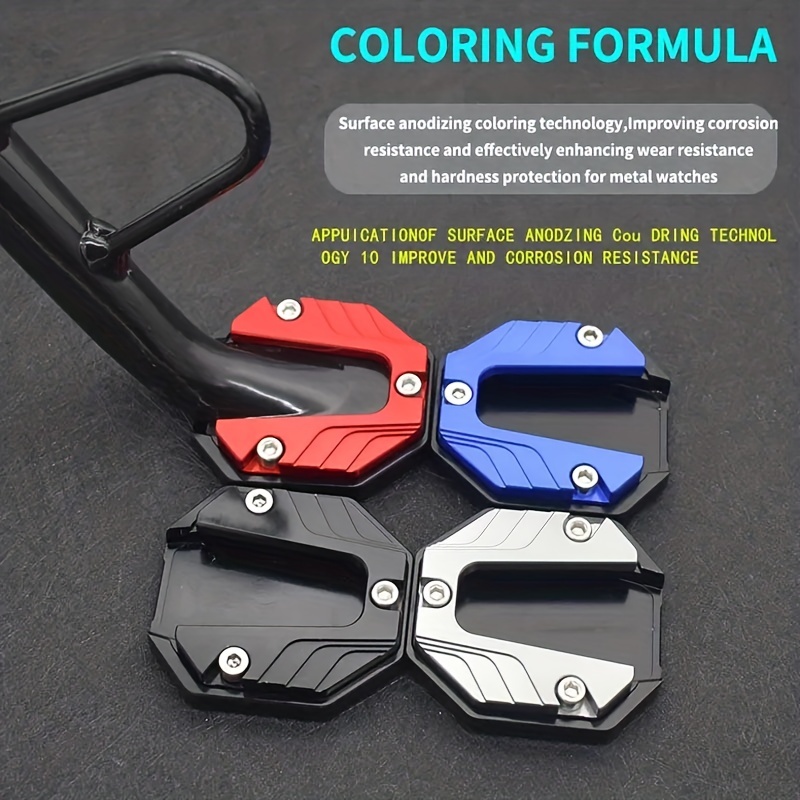 2pcs Universal Motorcycle Plastic Side Stand Moto Bike Kickstand Non-slip  Plate Side Extension Support Foot Pad Base