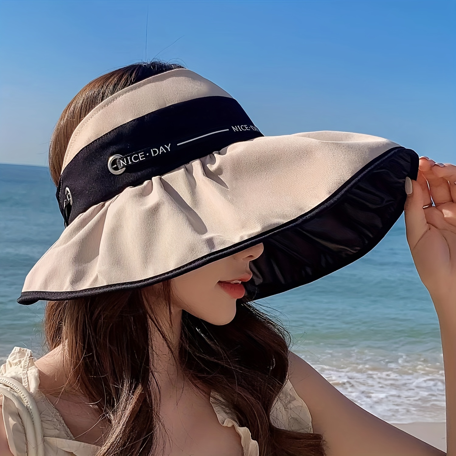 Women's Uv Protection Foldable Sun Hat Wide Brim Summer - Temu Italy