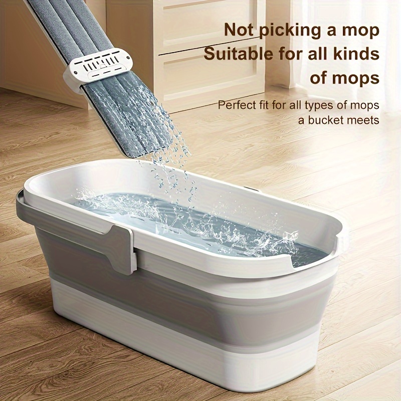 Rectangular Plastic Mop Bucket Household Folding Mop Water Storage