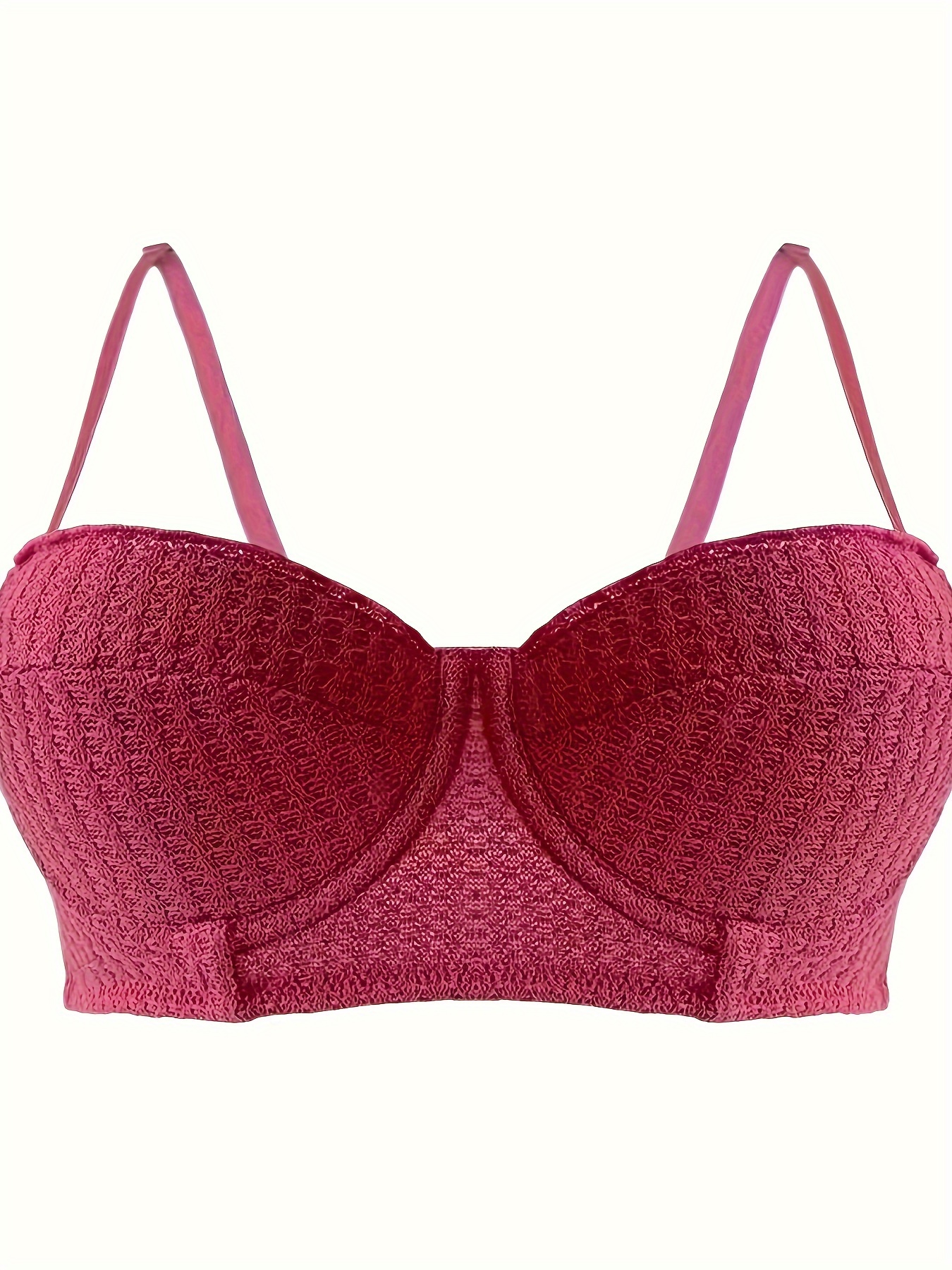 Solid Push Up Bra, Comfy & Breathable Everyday Intimates Bra, Women's  Lingerie & Underwear