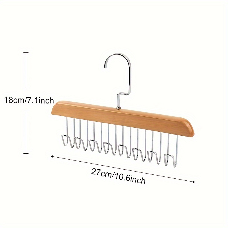 2pz Appendiabiti Per Cravatte In Legno Con 8 Ganci, Porta Cravatte Per  Armadio Appendiabiti Organizzatore Per Sciarpe Accessori Armadio Rack Di