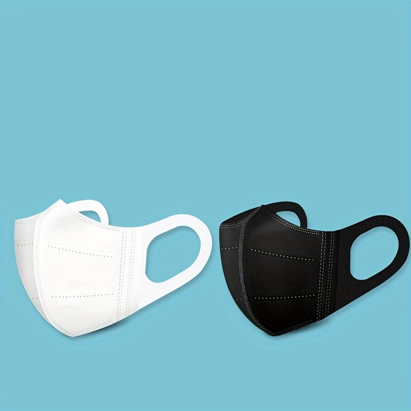 10pcs Disposable 3D Protective Mask Solid Breathable Dustproof Mask