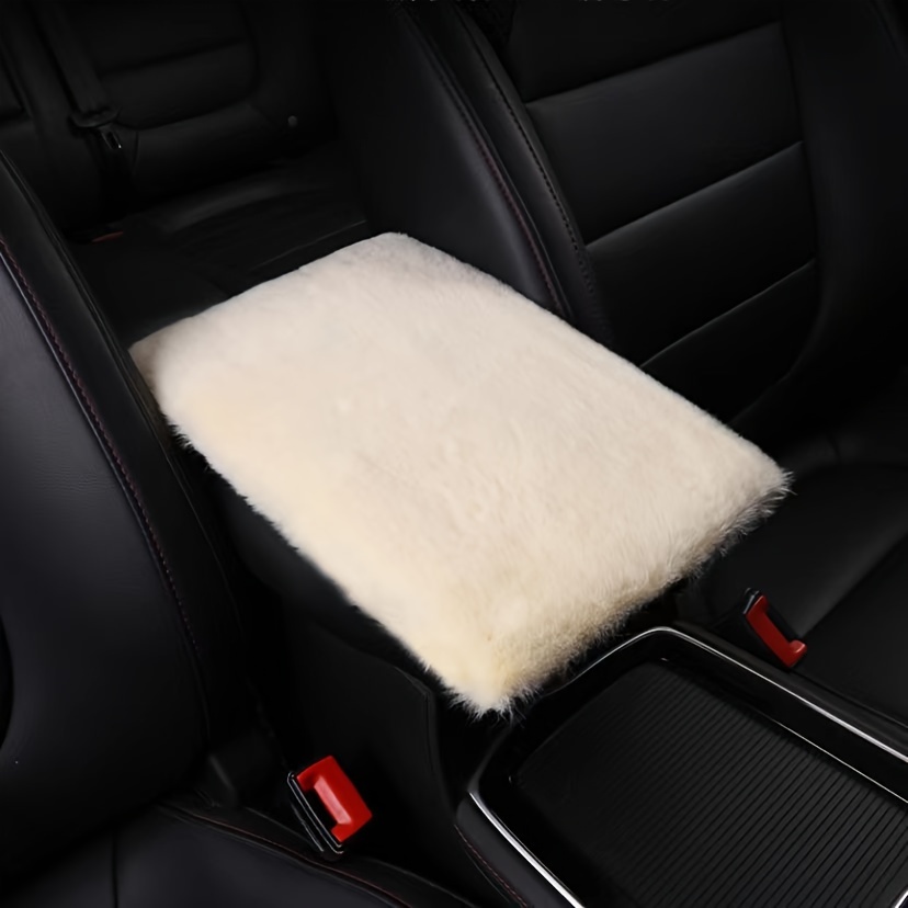Soft Furry Plush Car Armrest Box Pad Cover Warm Center Console Box