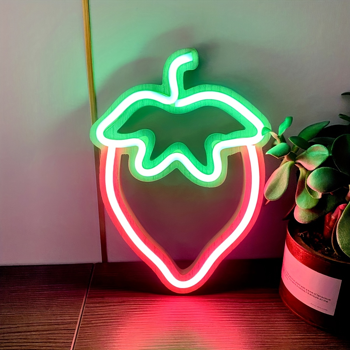 Lámpara Fresa Recargable Usb Pc Luz Ambiente Led Frutas - Temu