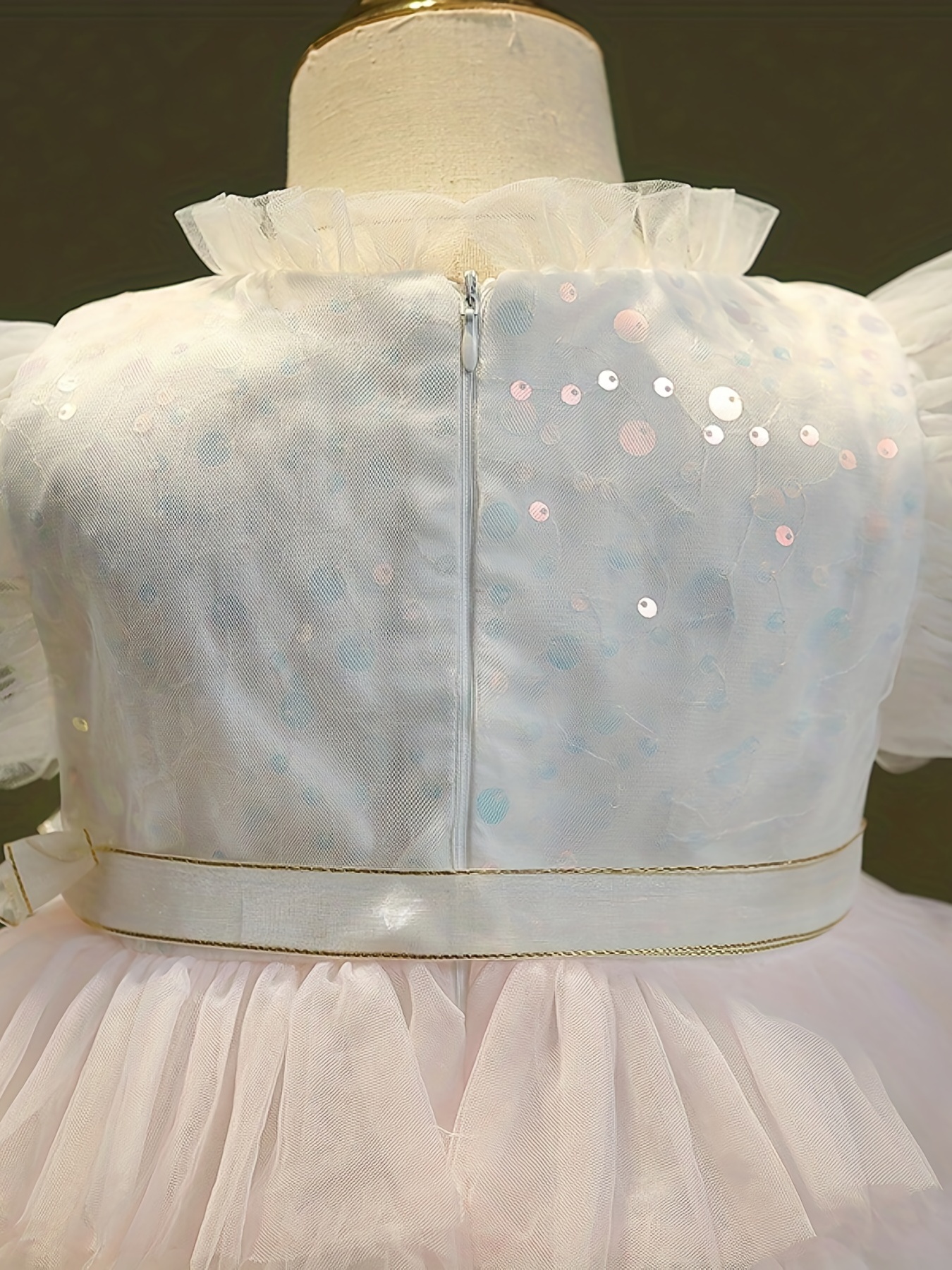 Girls' Sequins & Tiered Princess Dress for Summer