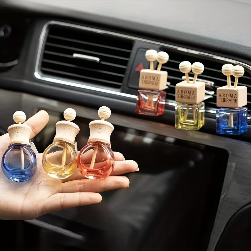 1 Stück Auto-Parfümflasche, Lufterfrischer, Diffusor Für Ätherische Öle,  Leere Glasflasche, Nachfüllbare Leere Parfümflasche