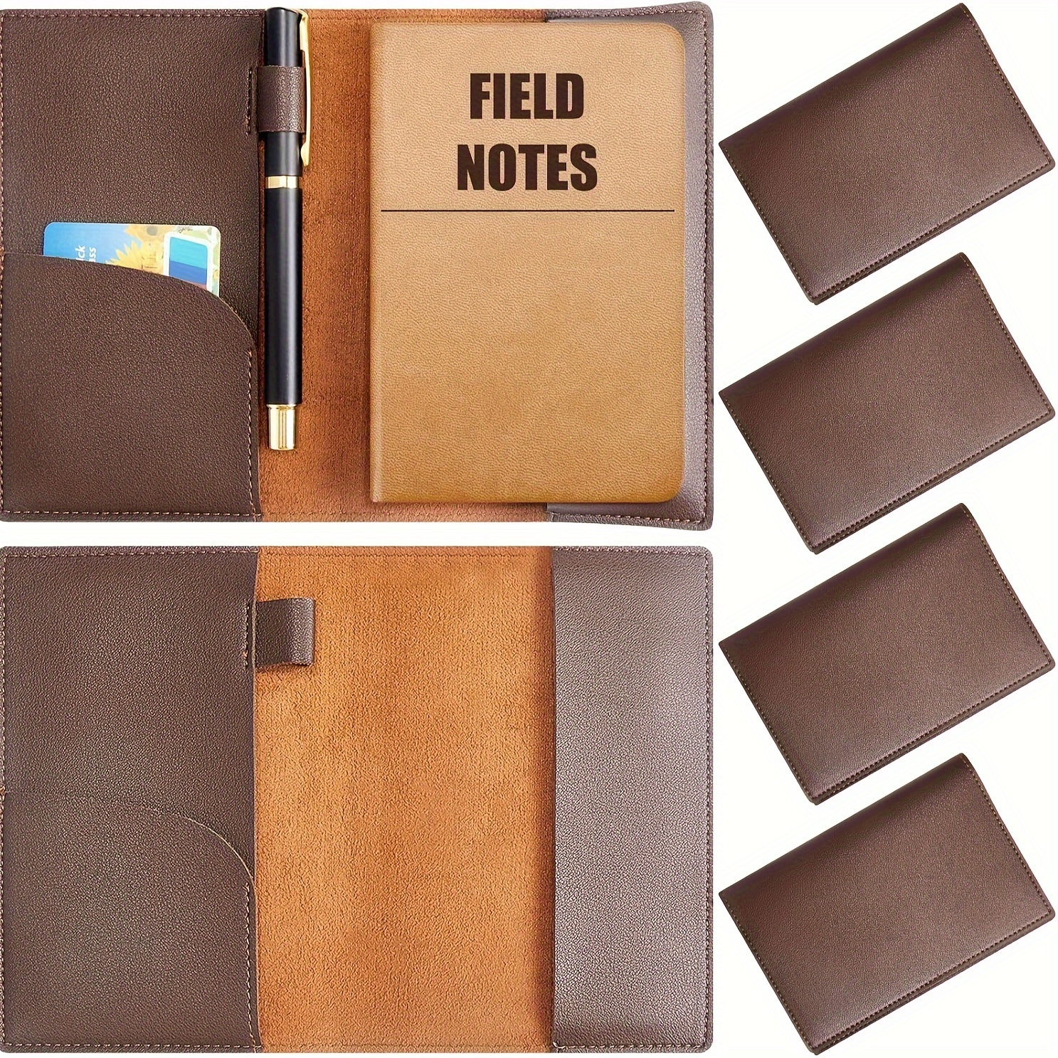 Vintage Faux Leather Cover Journal With Pen Holder Notebook Paper Diary  Planner