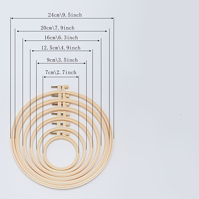 1pc embroidery hoop plastic embroidery circle set cross stitch hoop ring