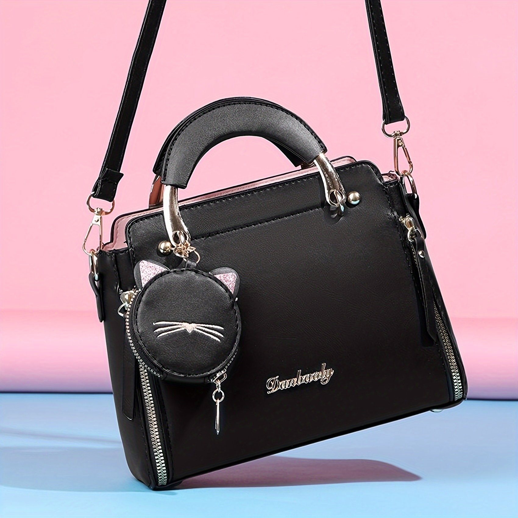 Solid Color Shoulder Bag, Women's Simple Handbag, New Cute Versatile Ladies Crossbody  Bag - Temu