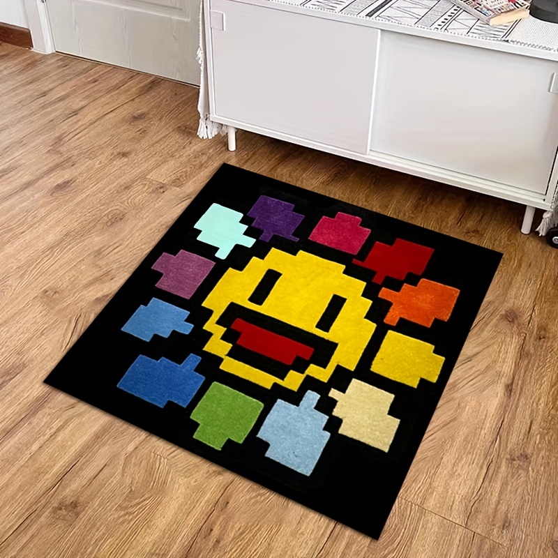 Smiling Sunflower Area Rug Soft Carpet for Home Children's Room