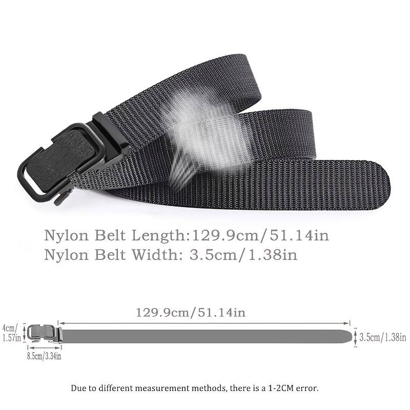Nylon Automatic Buckle Men Belt Outdoor Tooling Jeans Solid Color Canvas  Waistband Cowboy Designer Belt Outdoor Tactical Belt - Temu