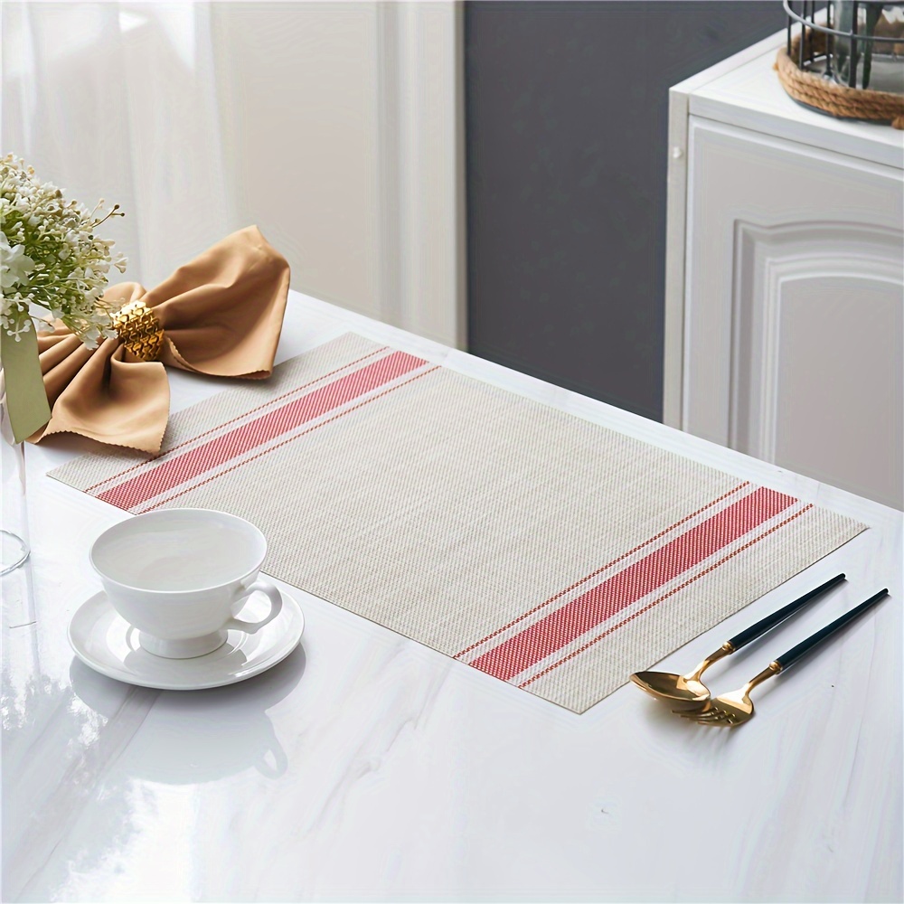 Mantel Individual elegante para vajilla, almohadilla de comedor, tapete de  mesa de PVC de plástico impermeable, almohadillas para cuenco, posavasos,  accesorios de cocina - AliExpress