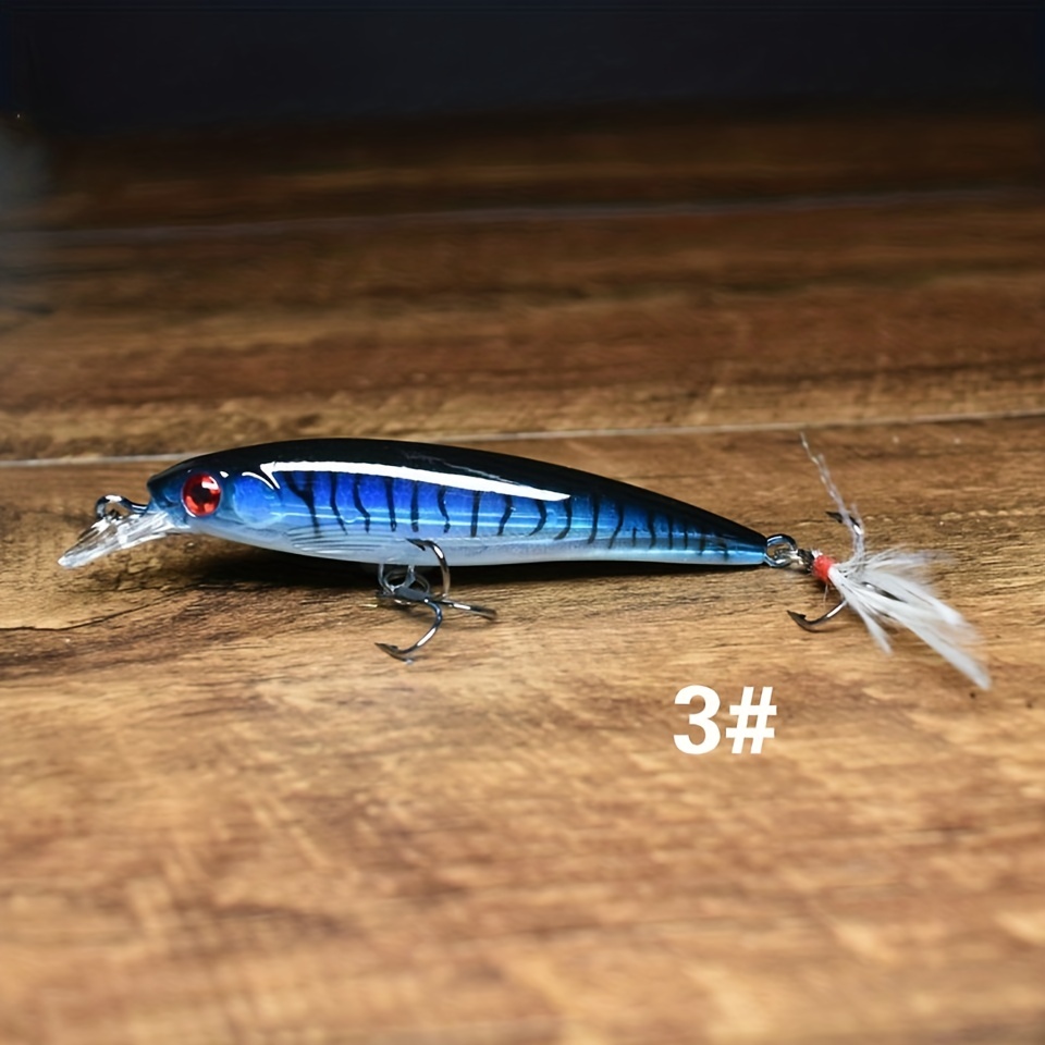 9.5cm/7.5g Barbed Fishing Lure Far Throwing 3d Eyes Bright Color Minnow  Baits Fishing Tool