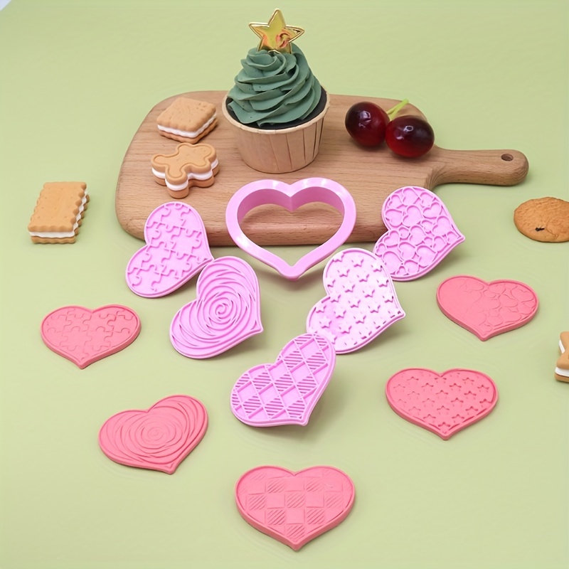 OEM 6 in 1 Heart Shape Silicone Mold For Baking Mousse Cake DIY Silicone  Molds