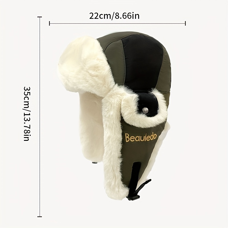 1pc Thick Plush Hat Winter Bomber Hat Men Women Soft Thermal Cold Weather -  Jewelry & Accessories - Temu Philippines