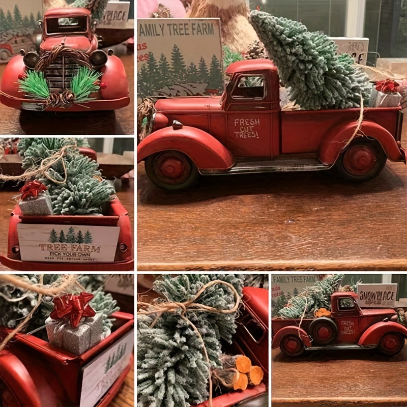 Independent Station Car Resin Decoration Crafts Car Christmas Tree  Decoration Farmhouse Red Truck Temu New Zealand