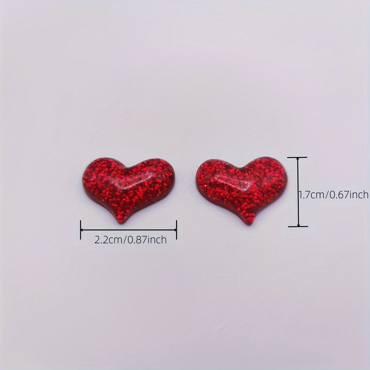 20 Red Heart Embellishments, Red Heart Gems, Red Heart Flats, Heart  Cabochon, Cabochon Hearts, Heart Embellishments, Cardmaking Hearts, 
