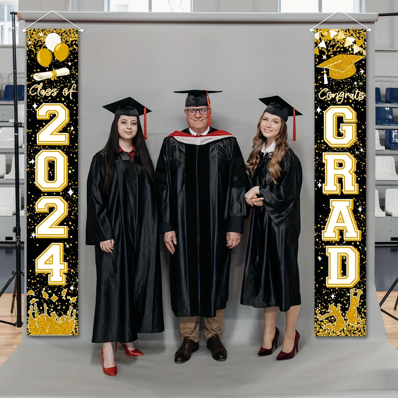 1pc 2024 Graduation Decorations, Class Of 2024 Graduation Banner