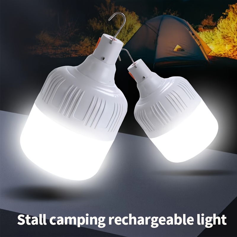Bombilla LED de emergencia de 9 W, recargable, lámpara de emergencia  portátil, bombilla recargable para huracán, corte de energía en casa,  campamento