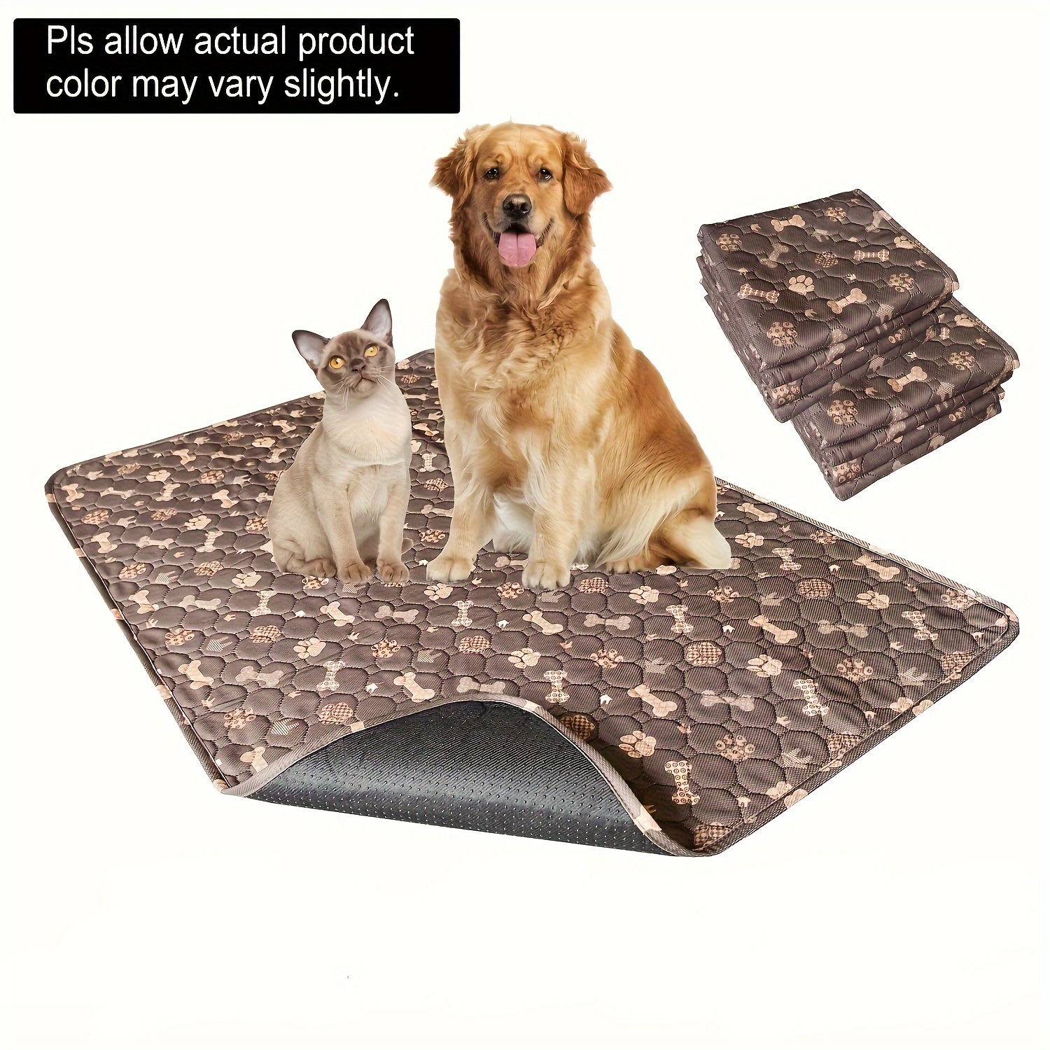 Dog Training Pad Washable Pet Pee Mat Super Absorbent Non-Slip Puppy Crate  Mat Reusable Incontinence