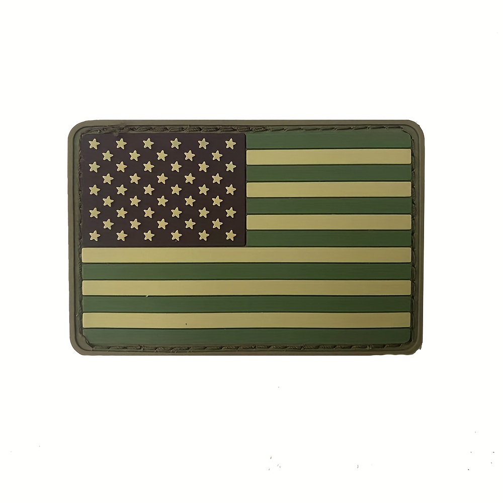 6 PCS USA Flag Patch Tactical Morale Patch Embroidered American Flag Patch  Hook Loop Fastener Backing Emblem,2 PCS Army Green+2 PCS Multitan+2 PCS