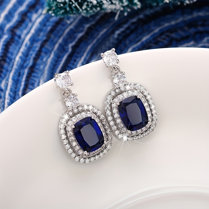 Image of Luxury Pendant Micro Synthetic Zirconia Earrings For Women Casual Party Jewelry()