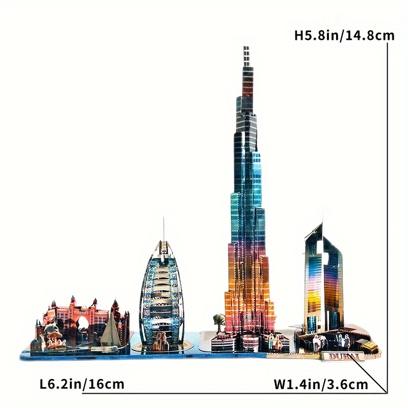 3d Metal Puzzles Burj Khalifa, 3d Puzzle Building Metal