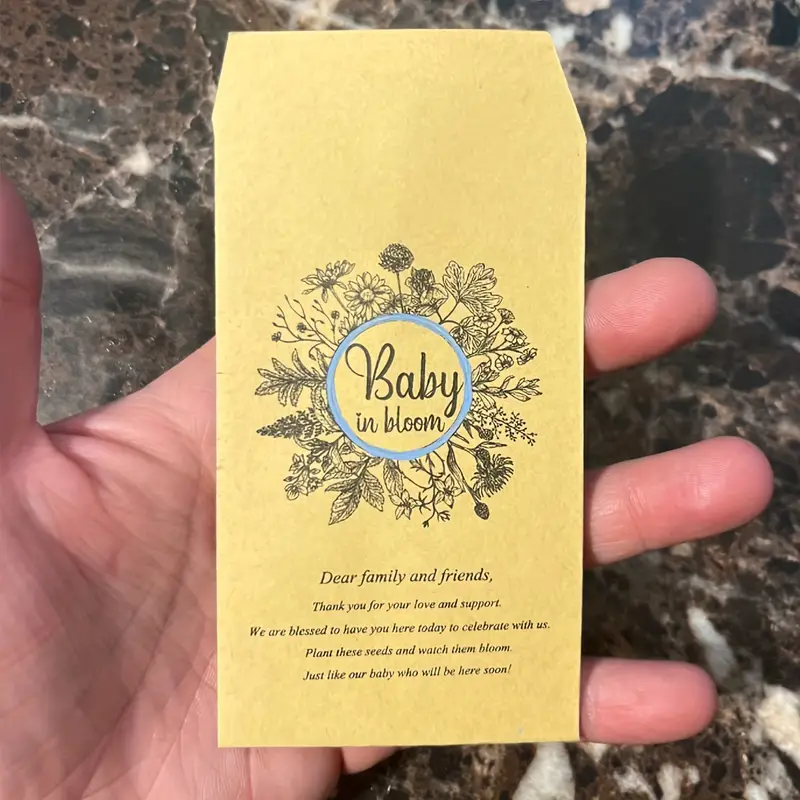 Baby Shower Self Adhesive Kraft Seed Envelopes Small Parts - Temu