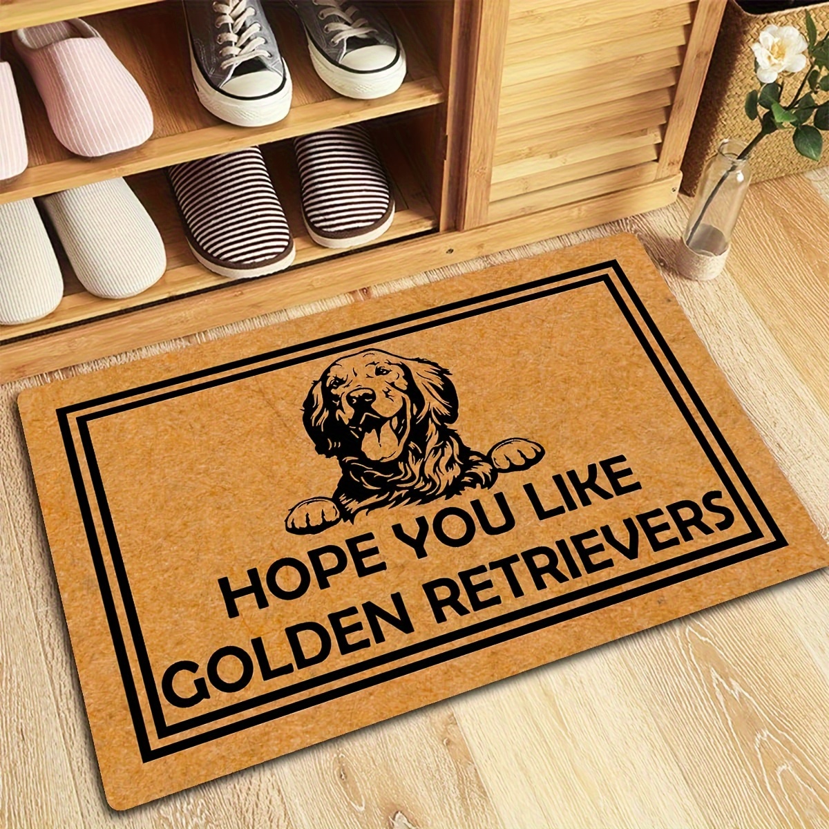 Home Dog Golden Retrievers, Golden Retriever Welcome Mat