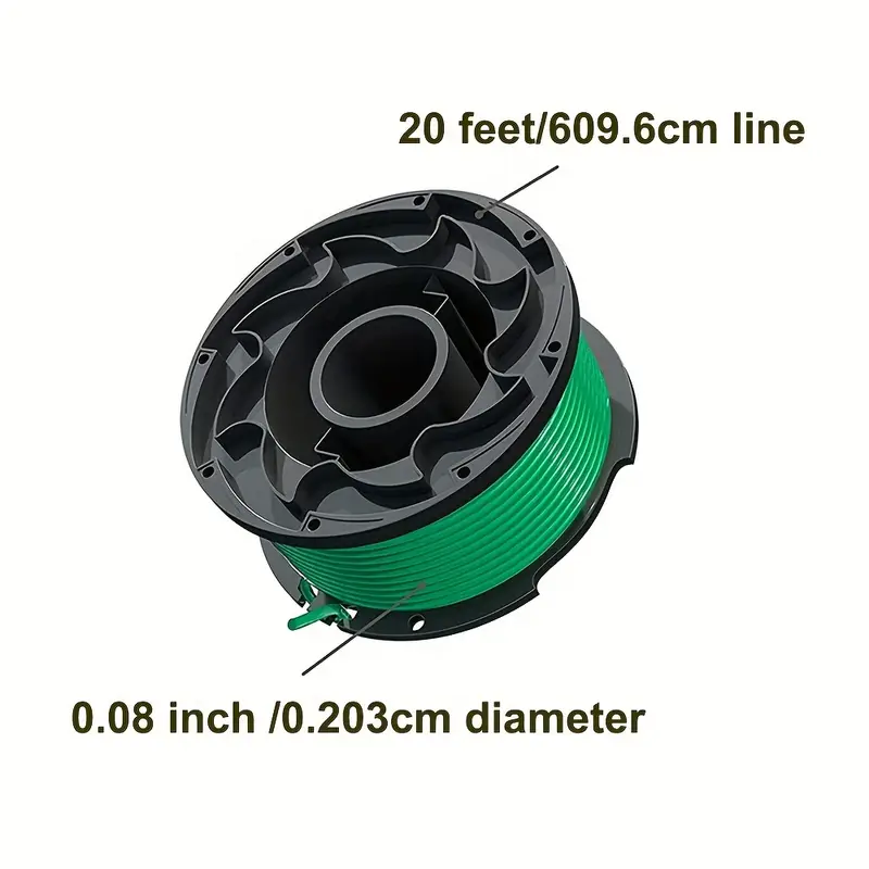 3pcs Autofeed String Trimmer Line Green Spool Weed Eater Line Fit for Sf-080 Black & Decker GH3000 GH3000R LST540 LST540B
