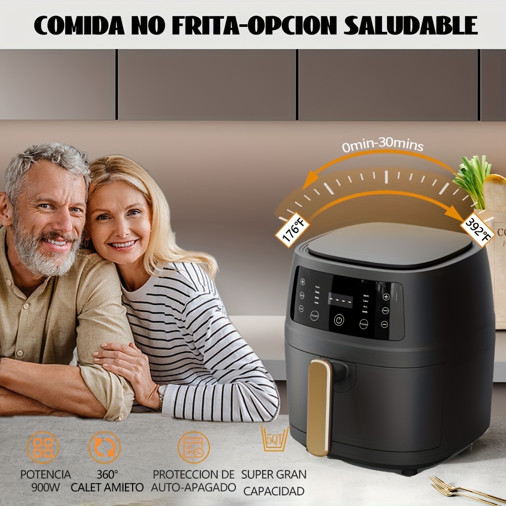 Large Capacity Air Fryer With Color Touch Screen Perfect For - Temu Italy