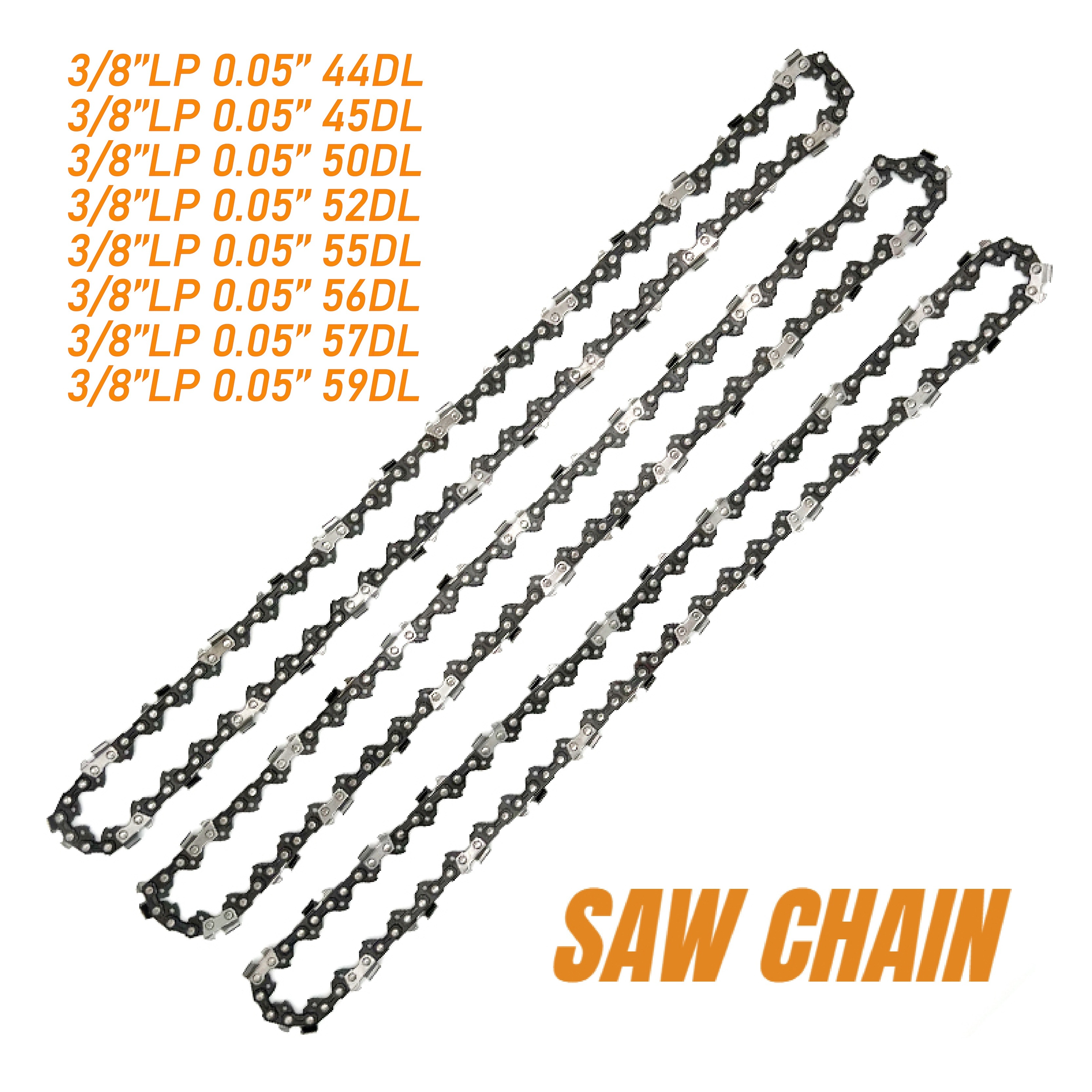 

1 Pack Semi Chisel Chain For Chainsaw 3/8" Little Pitch 1.3mm Gauge 44 45 50 52 55 56 57 59 Drive Link Is Available