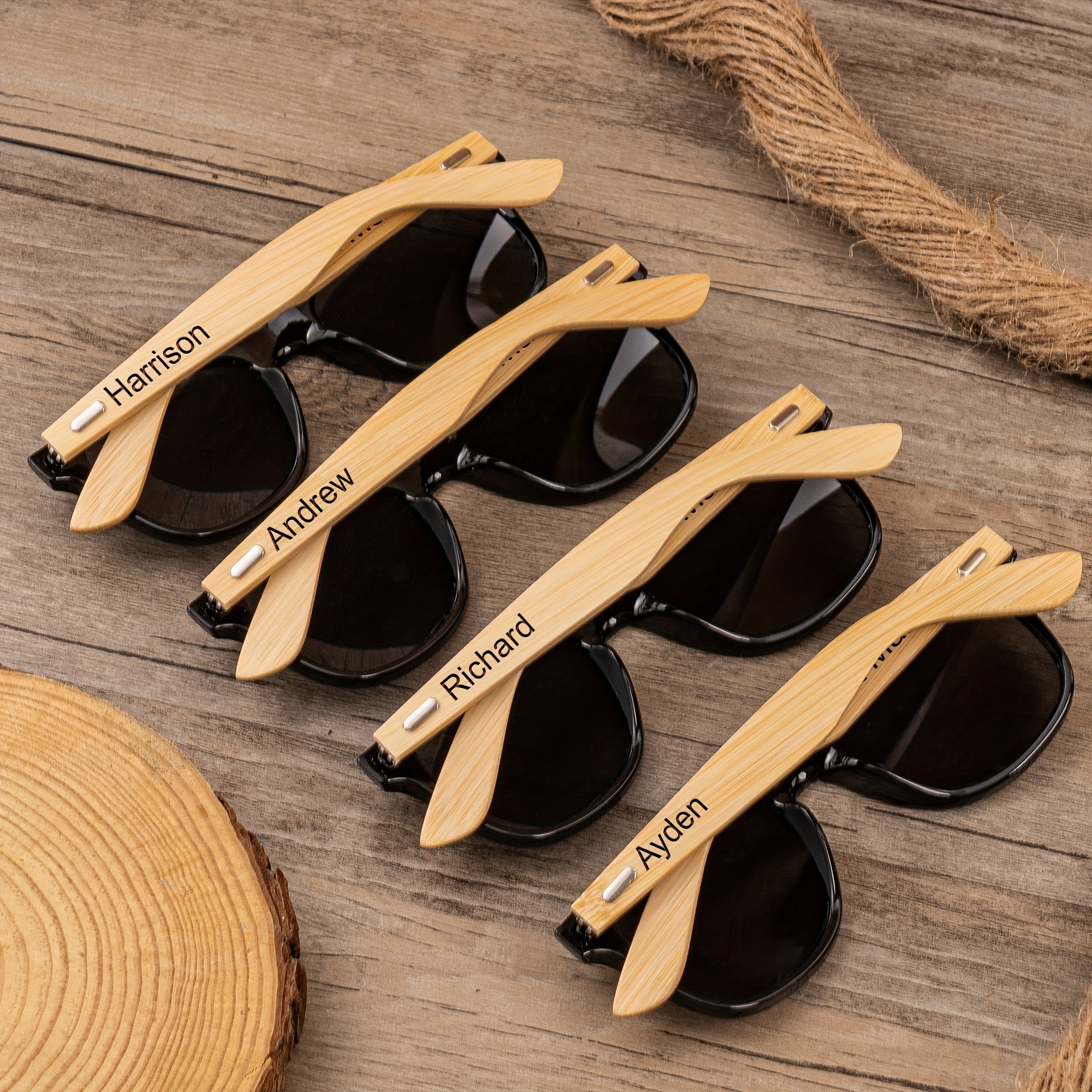 Groomsmen Gifts, Groomsmen Gift Set, Personalized Wooden Sunglasses, L –  UrWeddingGifts