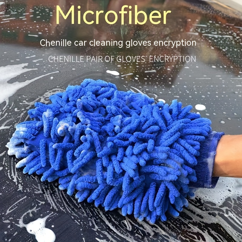Car Washing Gloves,Highly Absorbent Car Detailing Mitts - Car