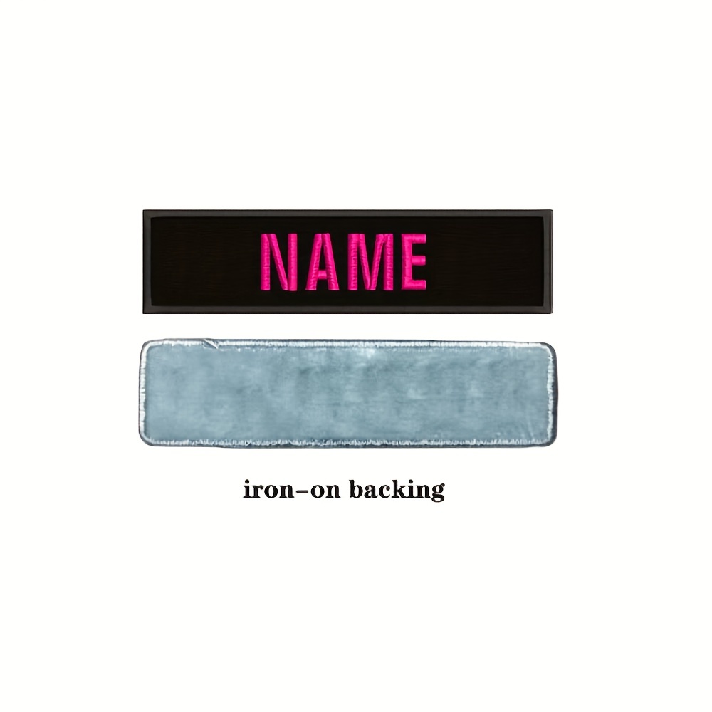 Custom Iron-On Embroidered Name Patch