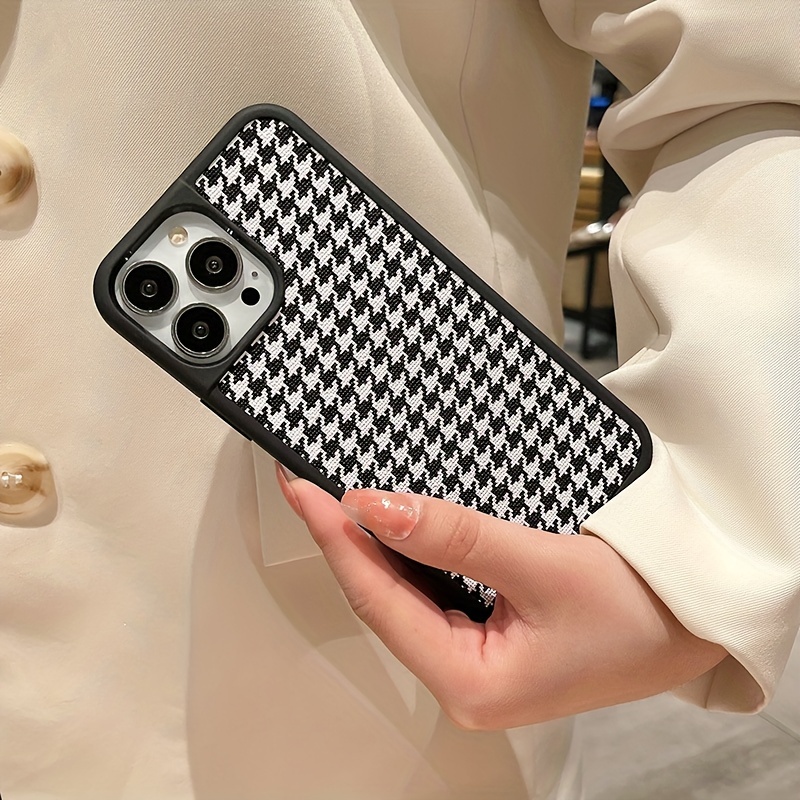 Woven Houndstooth Phone Case For Iphone 13 Pro Max/13 12 13 14pro Case Male  For Iphone 12 Pro Max Phone Case Cartoon Female For Iphone 14 Pro Max 14pro  Protective Case - Temu Bulgaria