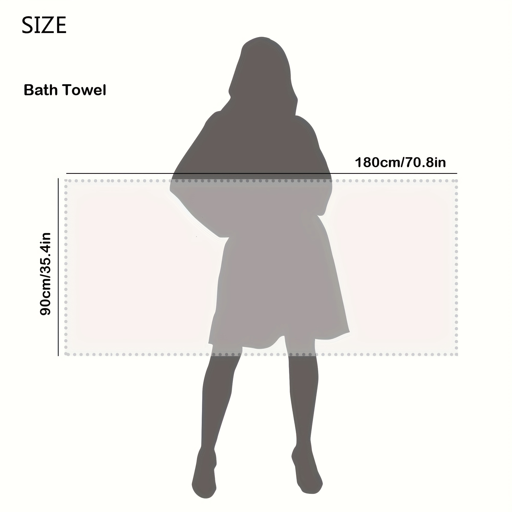Solid Color Bath Sheet, Pure Cotton Large Bath Towel, Adult Large