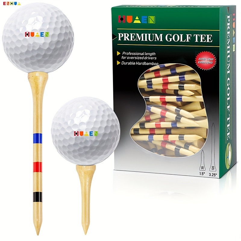 

150pcs High-quality Bamboo Golf Tees - Friction & , Outdoor Golf Accessories