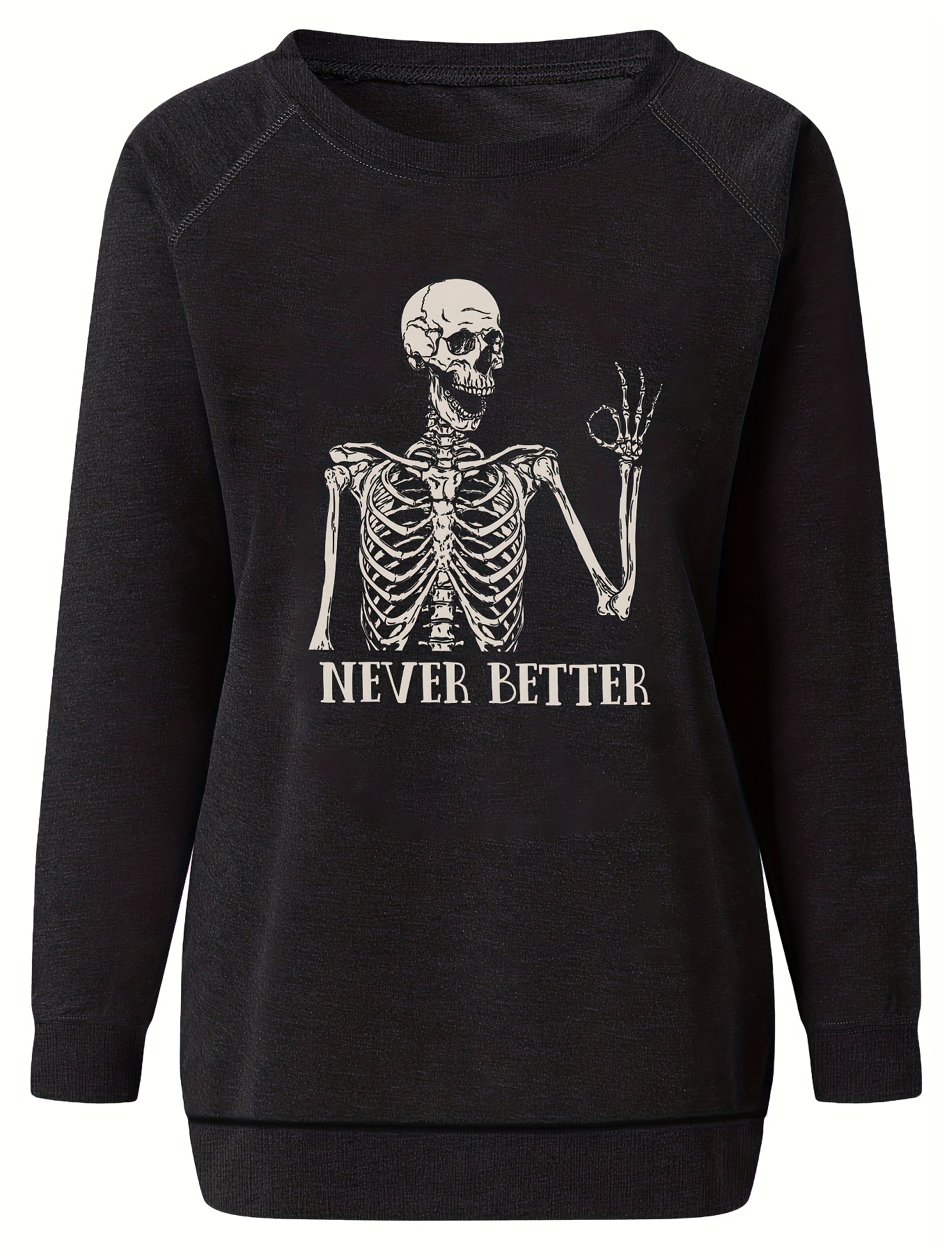 Skeleton crew neck online sweatshirt